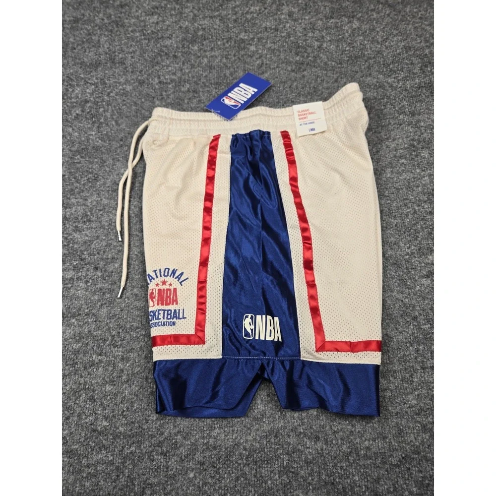 NBA Mens Basketball Shorts Red White Blue Mesh Athletic Size M NWT #1135